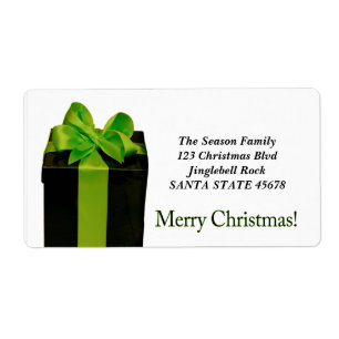 Gift Box Merry Christmas address label