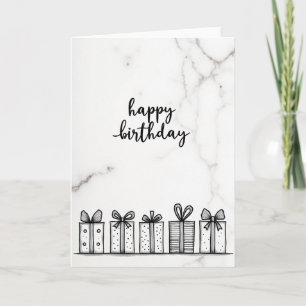 Gift Box Pattern Birthday Card