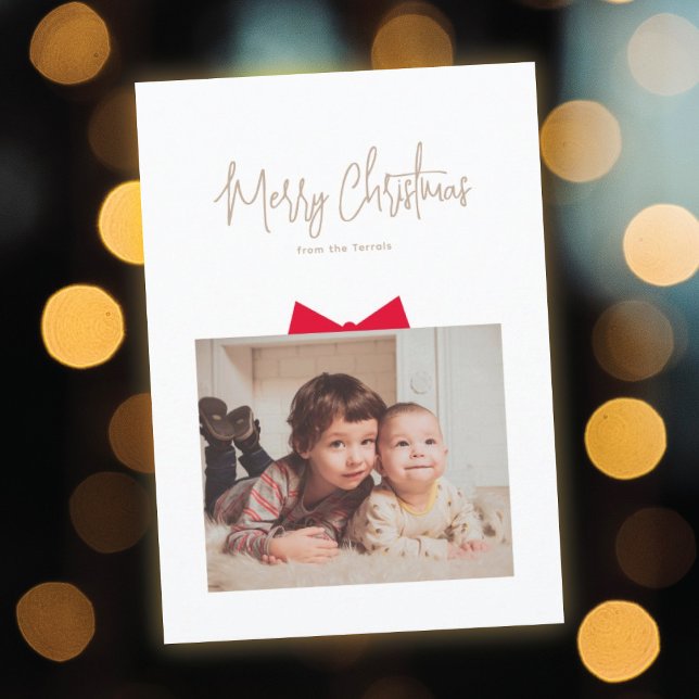 Gift Box Photo Christmas Card (Creator Uploaded)