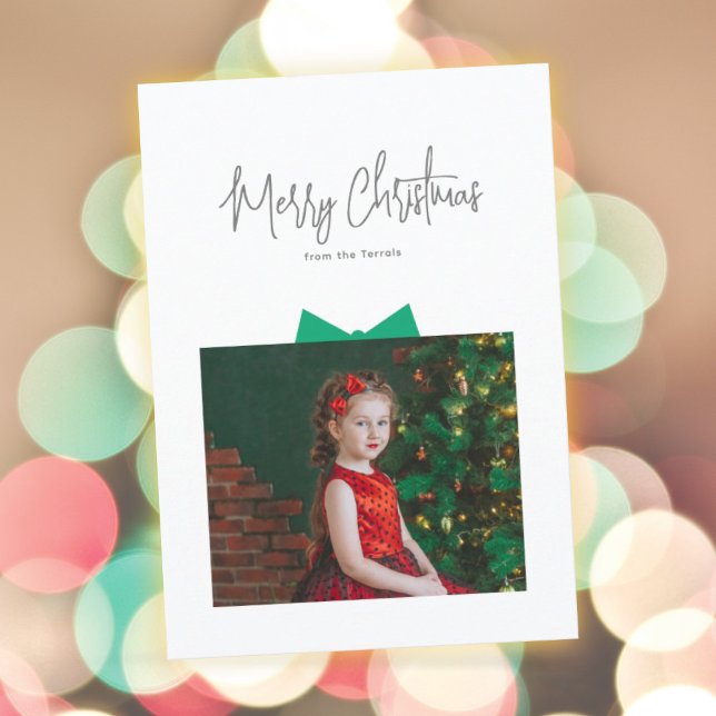 Gift Box Photo Christmas Card (Creator Uploaded)