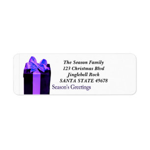 Gift Box Season's Greetings address label