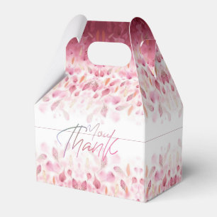 Gift Box with Flower Leaves with Thanks