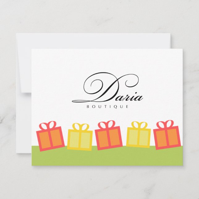 Gift boxes retail business gift certificate (Front)