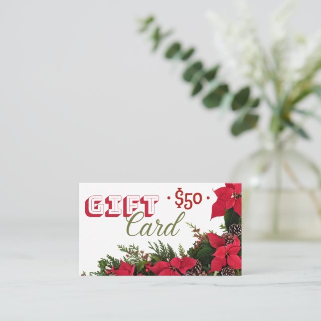 Gift card $50 christmas (Standing Front)
