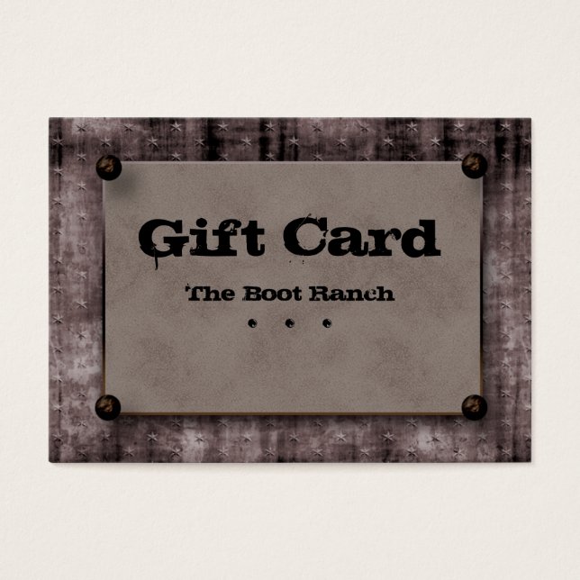 Gift Card Brown Denim Texas Star (Front)