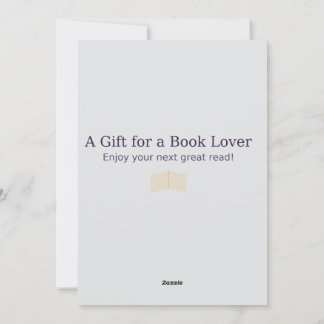 Gift Card for Book Lovers – Elegant Literary Desig