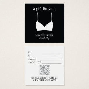Gift Card Luxury Black White Lingerie Boutique