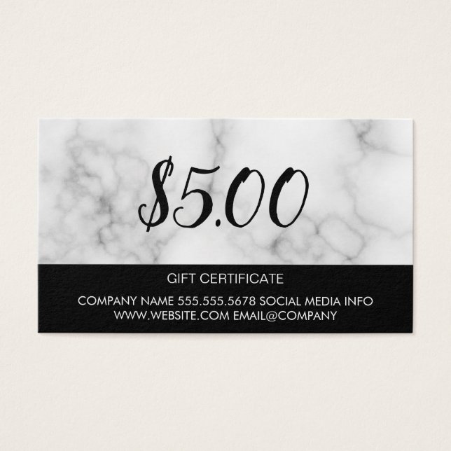 Gift Card Marble (Front)
