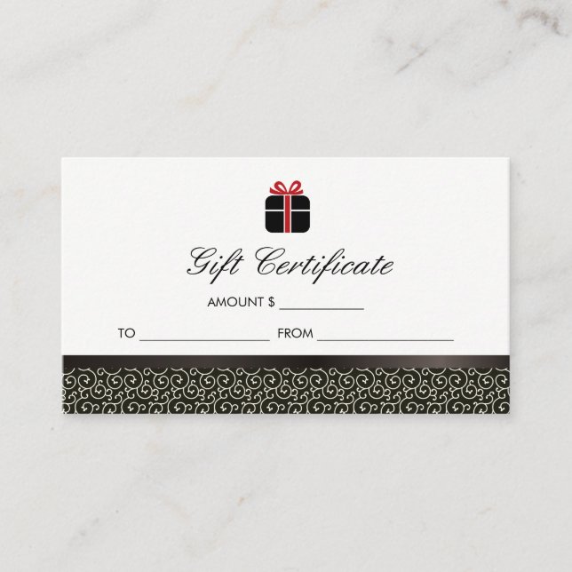 Gift Certificate (Front)