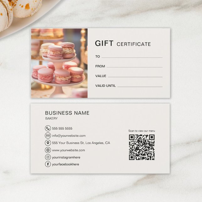 Gift Certificate Bakery Cupcake Cake Shop Business (Gift Certificate Bakery Cupcake Cake Shop Business by MINTIC DESIGN STUDIO)
