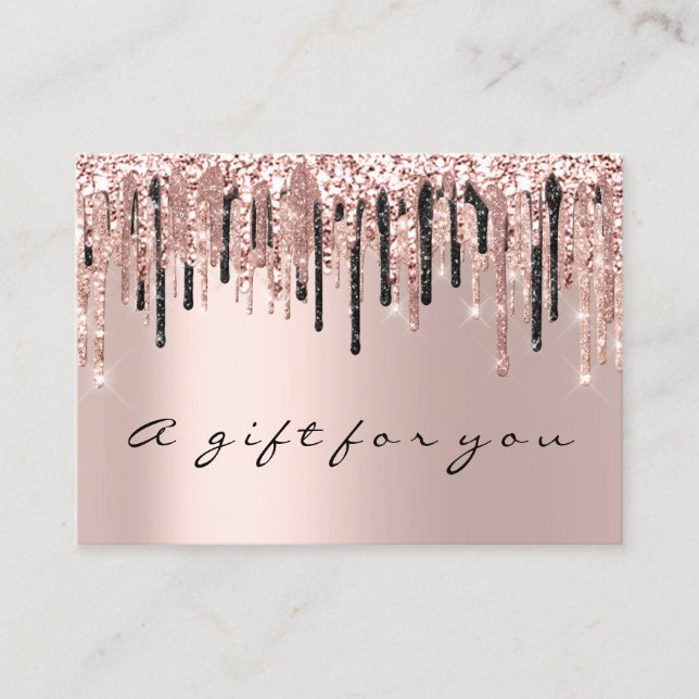 Gift Certificate Beauty Makeup Eyelash Rose Drips (Front)