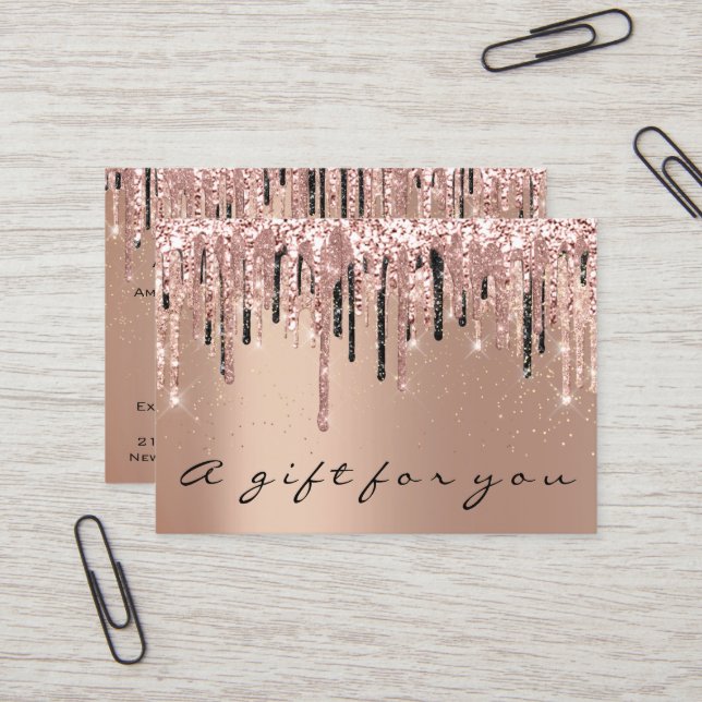 Gift Certificate Beauty Studio Hairstylist Blush (Front/Back In Situ)