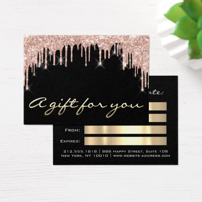Gift Certificate Black Rose Eyelash Makeup Hair (Desk)