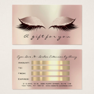 Gift Certificate Blush Lashes Extension Makeup
