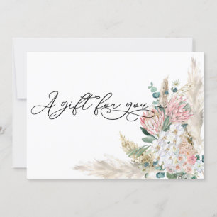 Gift Certificate Boho Pampas Grass Floral Bouquet 