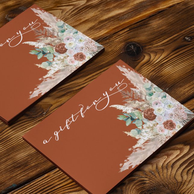 Gift Certificate Boho Pampas Grass Terra Cotta  (Creator Uploaded)