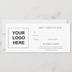 Gift Certificate Business Customer Loyalty Card
