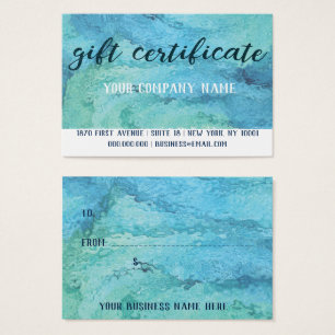 Gift Certificate Card Mighty, 3.5" x 2.5",Standard