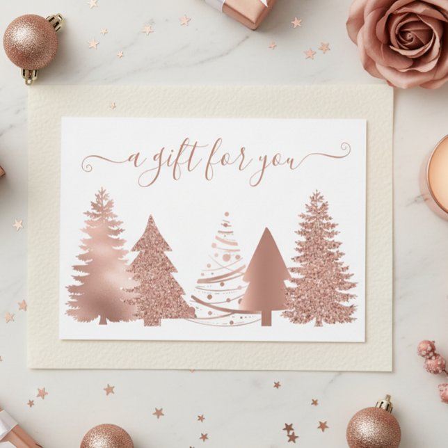 Gift Certificate Christmas Tree  Rose Gold (Creator Uploaded)