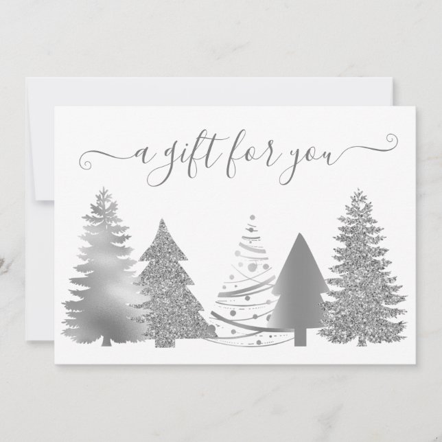 Gift Certificate Christmas Tree  Rose Gold (Front)