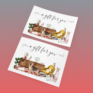 Gift Certificate Dog Cat Pet Sitting Walking