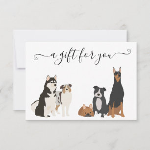 Gift Certificate Dog Grooming Digital Vet Boarding Invitation