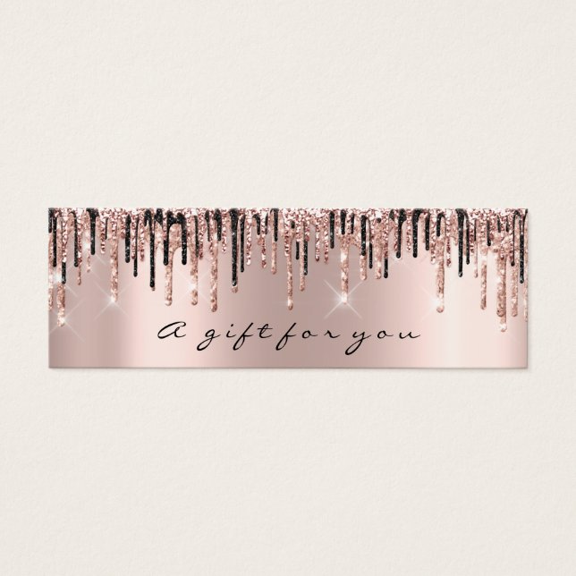 Gift Certificate Drips Black Rose GrayMakeup Small (Front)