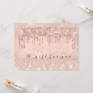 Gift Certificate Drips Rose Gold Envelope Invitati Invitation