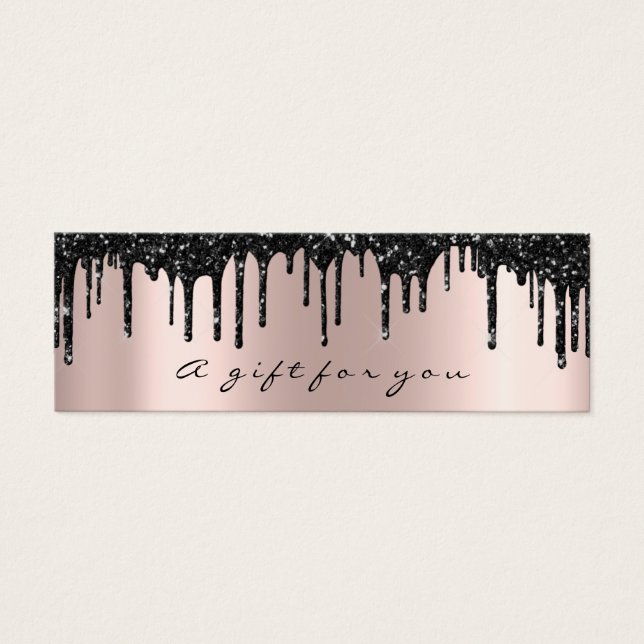 Gift Certificate Drips Sparkly Black Makeup Small (Front)