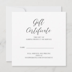Gift Certificate for any service or product