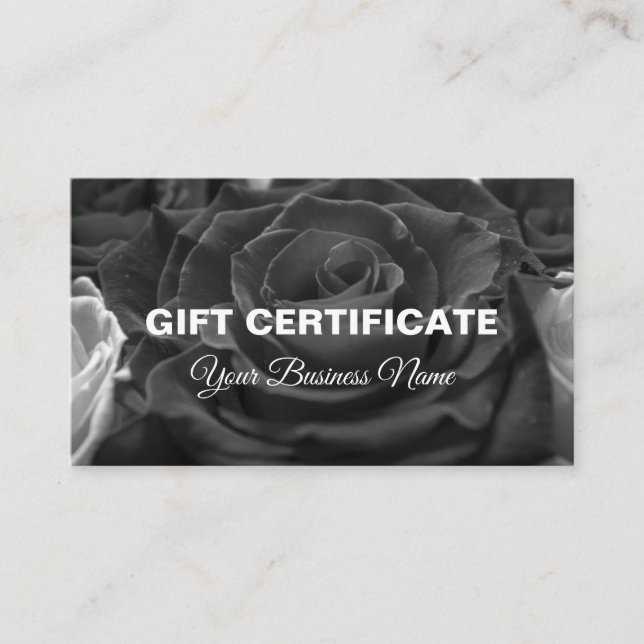 Gift certificate, gift business card (Front)