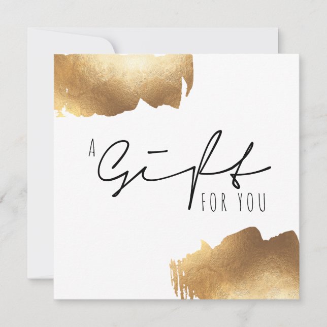 GIFT CERTIFICATE | Gold Brush Minimalist (Front)