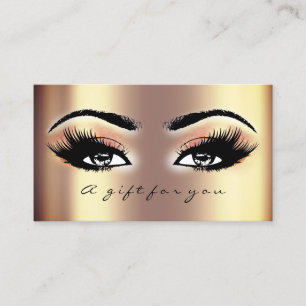 Gift Certificate Gold Rose Coral Lashes Makeup