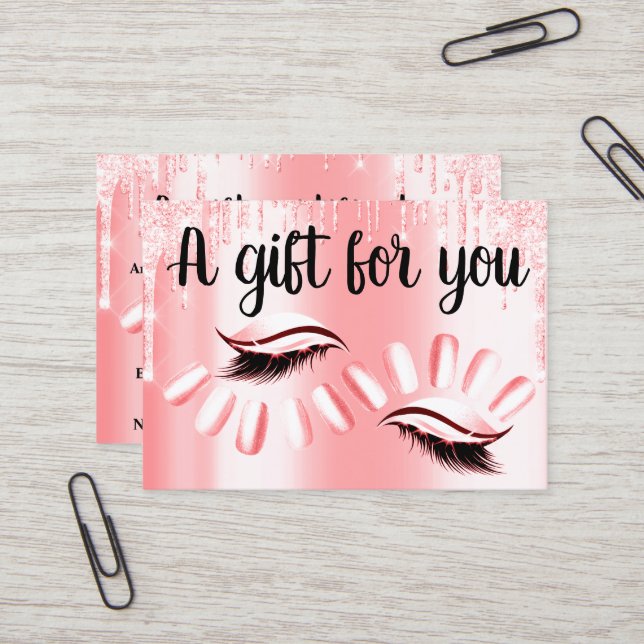 Gift Certificate Hair Stylist Nails Candy Drips (Front/Back In Situ)