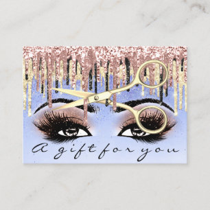 Gift Certificate Hairdresser Blue Lash Makeup