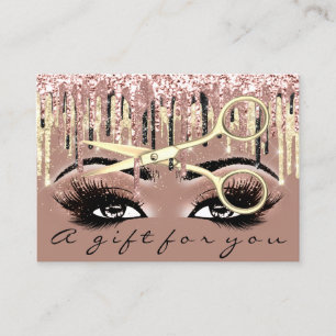 Gift Certificate Hairdresser Rose Skin Gold Makeup