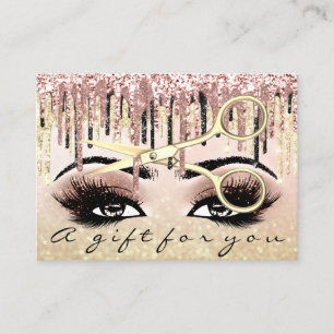 Gift Certificate Hairdresser Rose Vip Gold Makeup