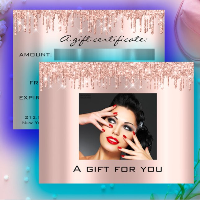 Gift Certificate Holidays Beauty Rose Makeup Lash Postcard (Gift Certificate Holidays Beauty Rose Makeup Lash Postcard)