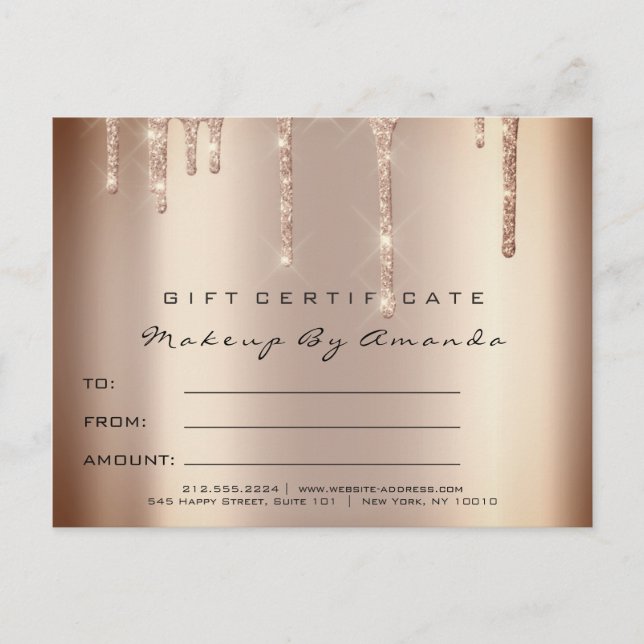 Gift Certificate Lashes Extension Makeup Skinny Postcard (Front)