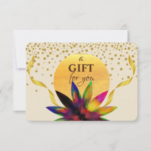 Gift Certificate Lotus Flower Yoga Healing Health