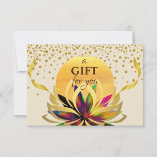 Gift Certificate Lotus Flower  Yoga Healing Health