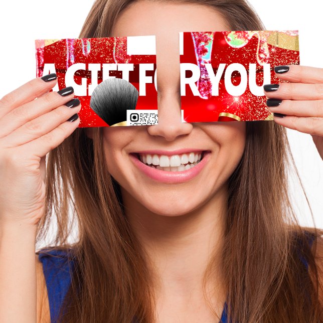 Gift Certificate  Makeup Artist Logo QR 100 Pieces (Unlock FlorenceK Magic)