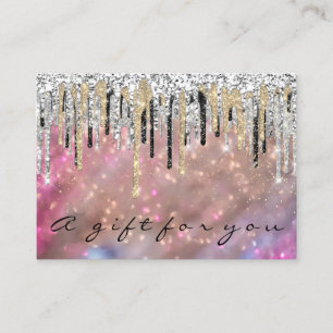 Gift Certificate Makeup Hair Nail Holograph Pink