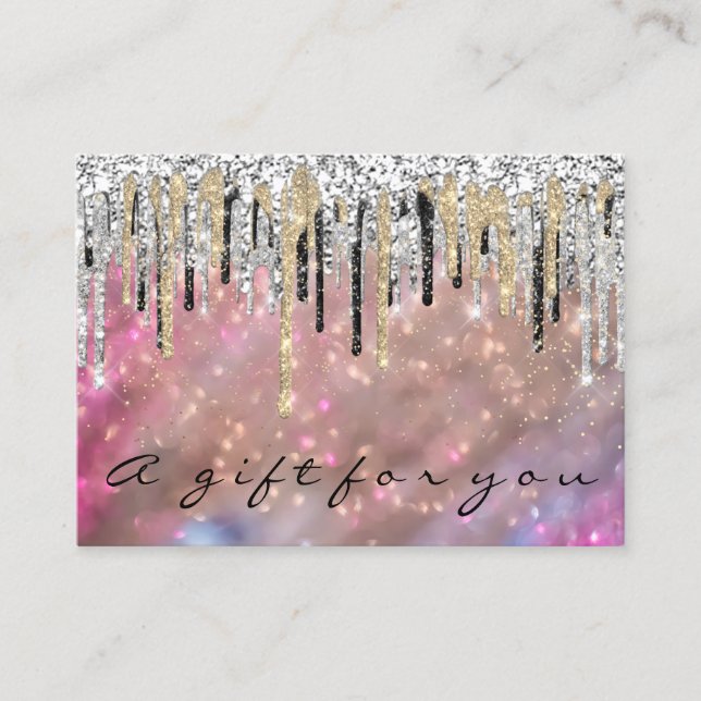 Gift Certificate Makeup Hair Nail Holograph Pink (Front)