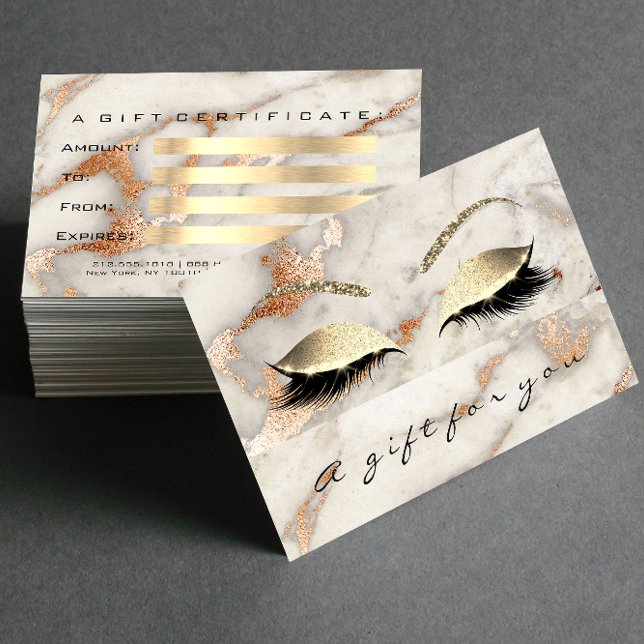 Gift Certificate Marble Copper Lashes Coral Makeup (Creator Uploaded)