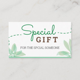 Gift Certificate: Massage Therapist Service Business Card
