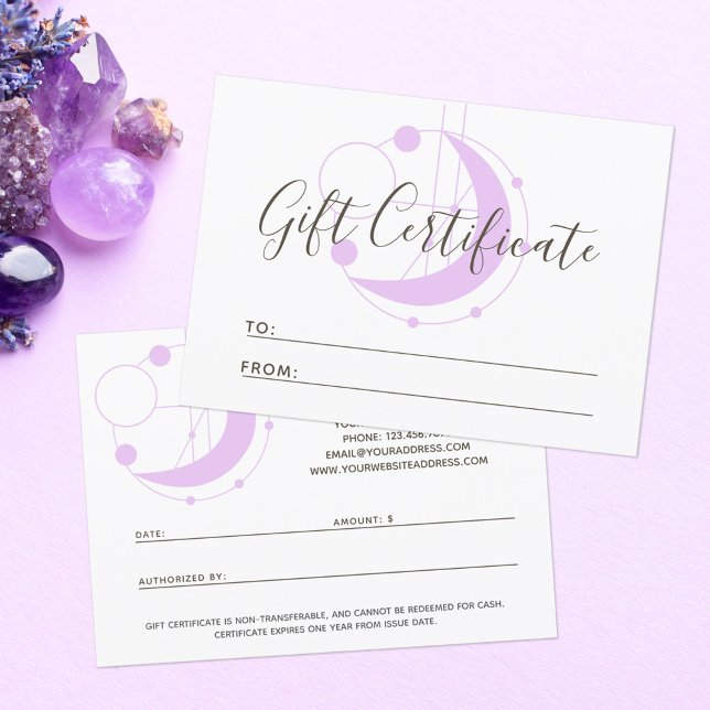 Gift Certificate Metaphysical Geometric Moon Card (Creator Uploaded)