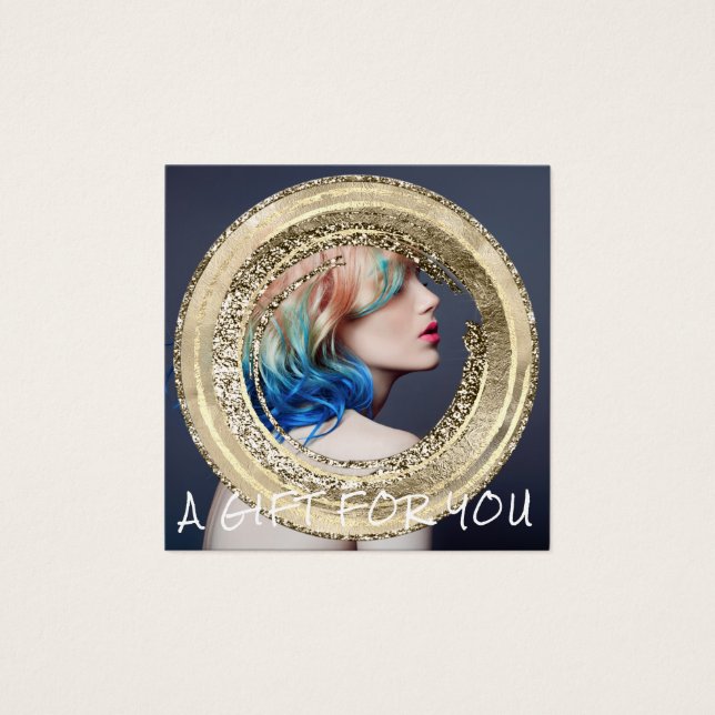 Gift Certificate Nail Hair Makeup QR Logo Photo (Front)