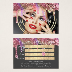 Gift Certificate Nails Hair Makeup Drip Grey