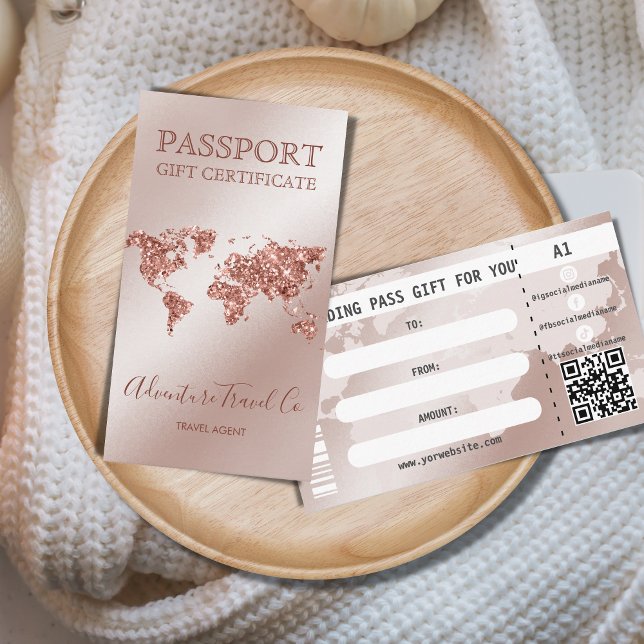 Gift Certificate Passport World Map Boarding Pass (Creator Uploaded)